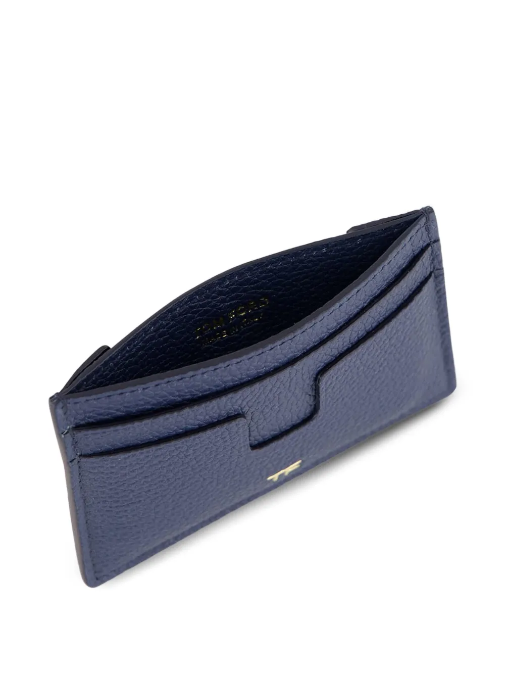 TOM FORD grained-leather wallet Blauw