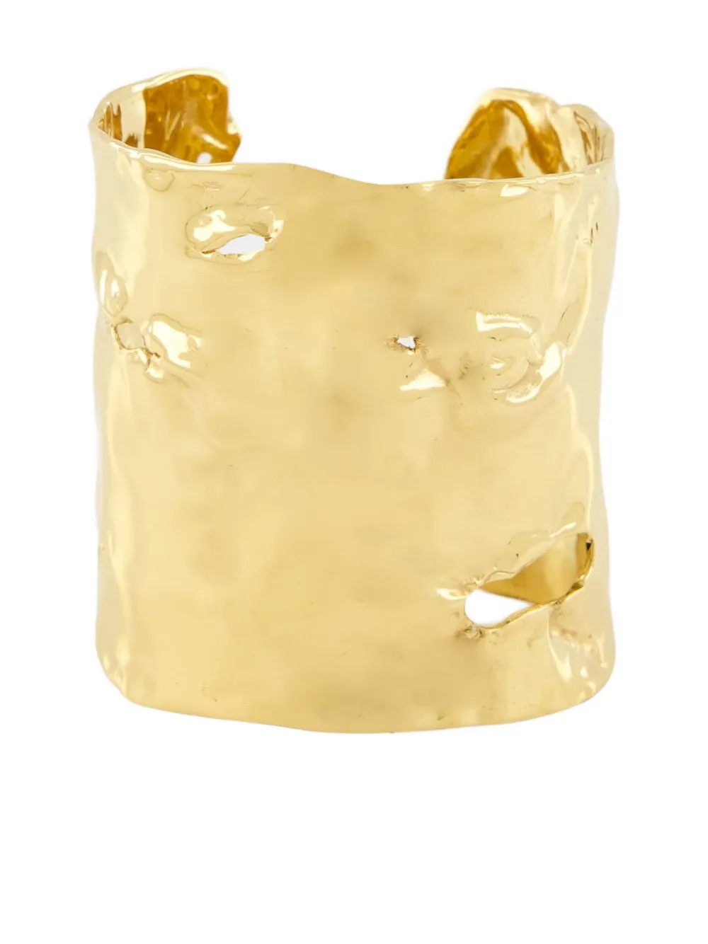 PAULA organic-brass cuff bracelet - Oro