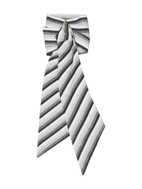 Marrakshi Life striped cotton-blend scarf