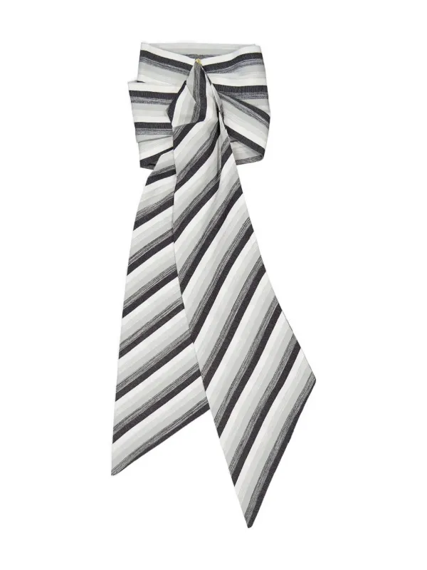 Marrakshi Life Striped Cotton-blend Scarf in Black
