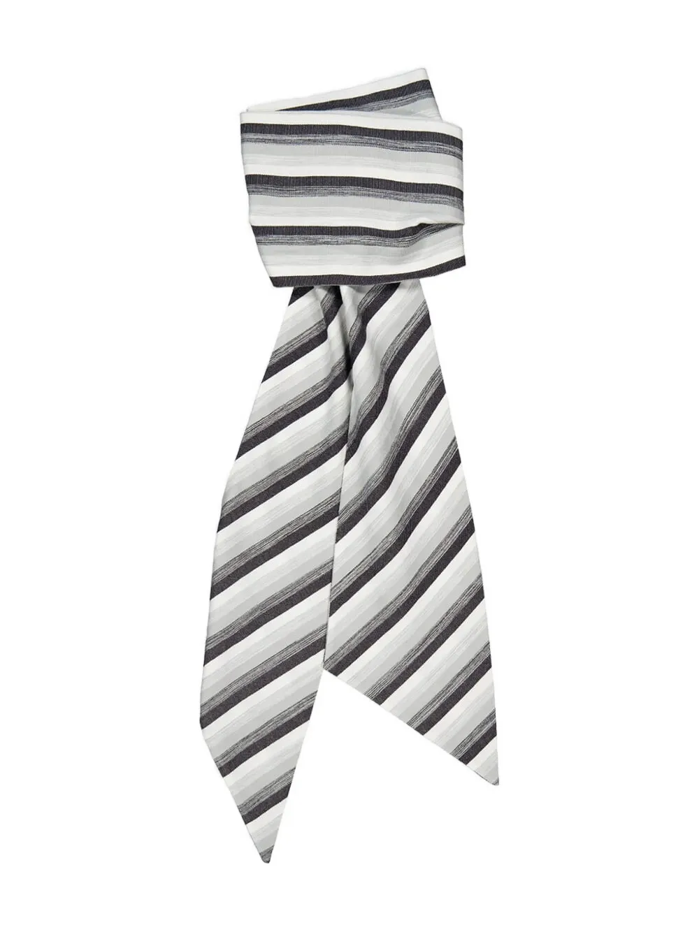 Marrakshi Life Striped Cotton-blend Scarf In Gray