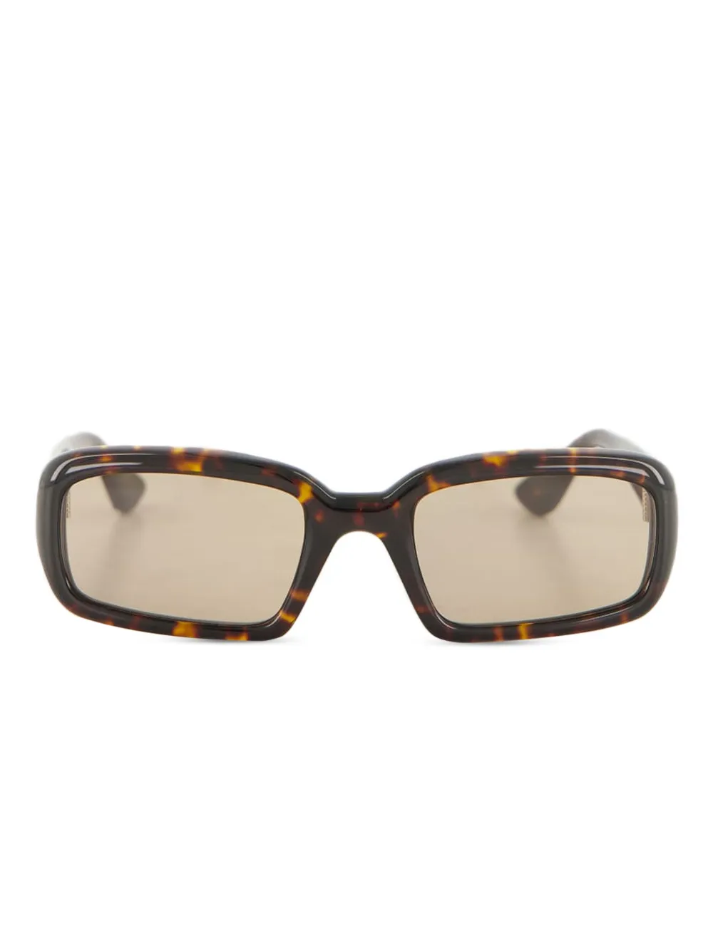 tortoiseshell rectangle sunglasses