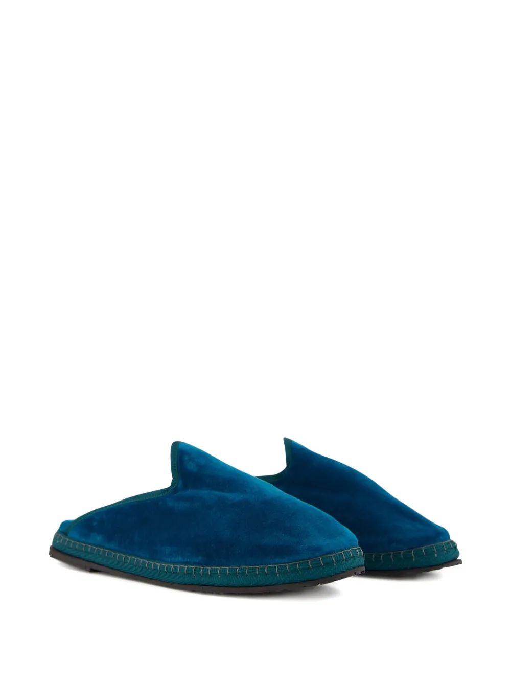 PIEDATERRE Fluwelen slippers Blauw