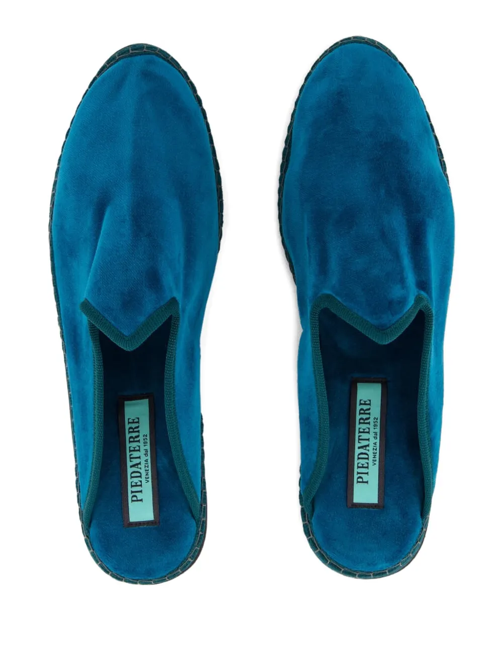 PIEDATERRE Fluwelen slippers Blauw