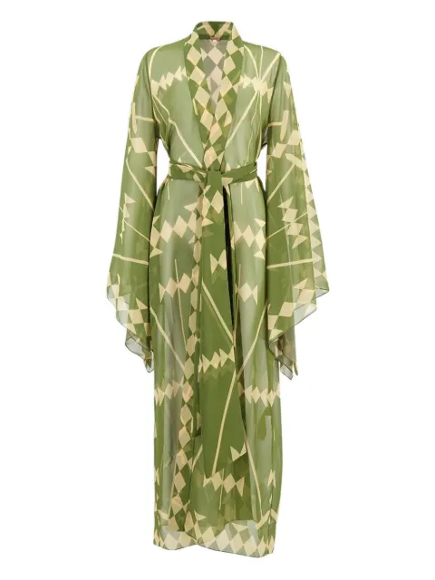 Johanna Ortiz geometric-print wrap maxi dress