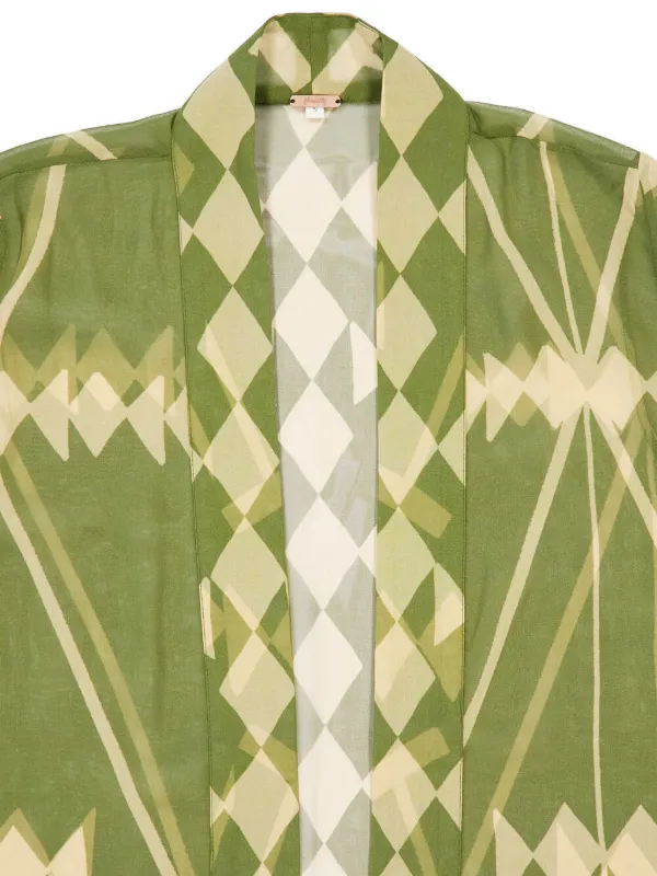 Johanna Ortiz geometric-print Wrap Maxi Dress | Green | FARFETCH