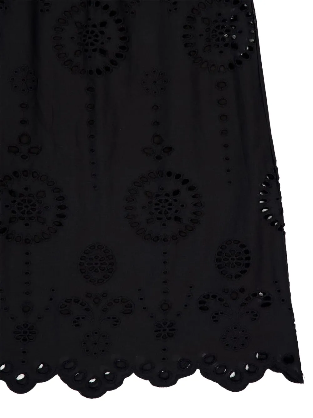 Matteau Strapless maxi-jurk met broderie anglaise Zwart