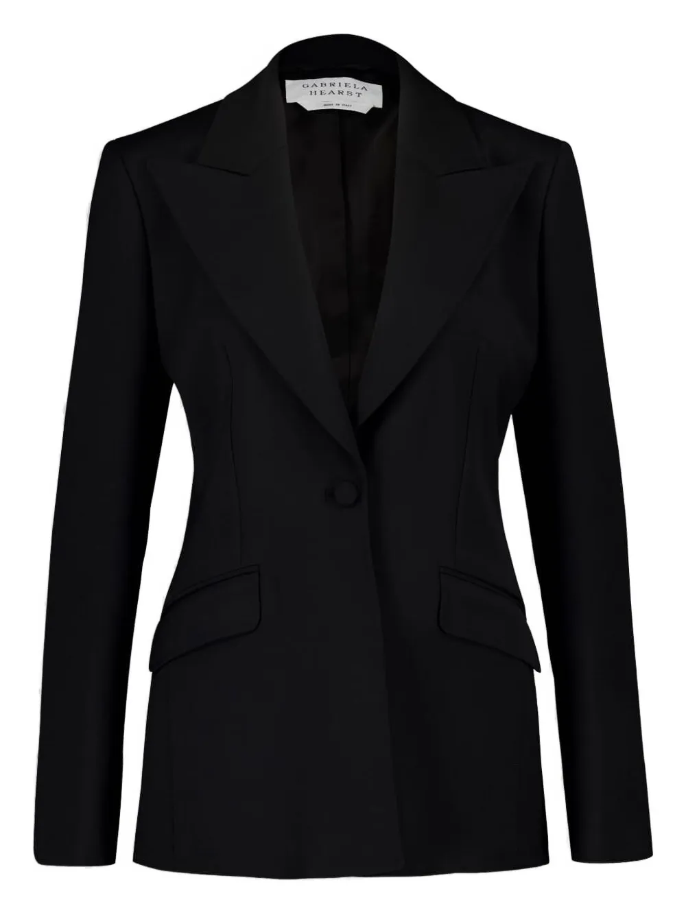 Gabriela Hearst single-button wool blazer Zwart