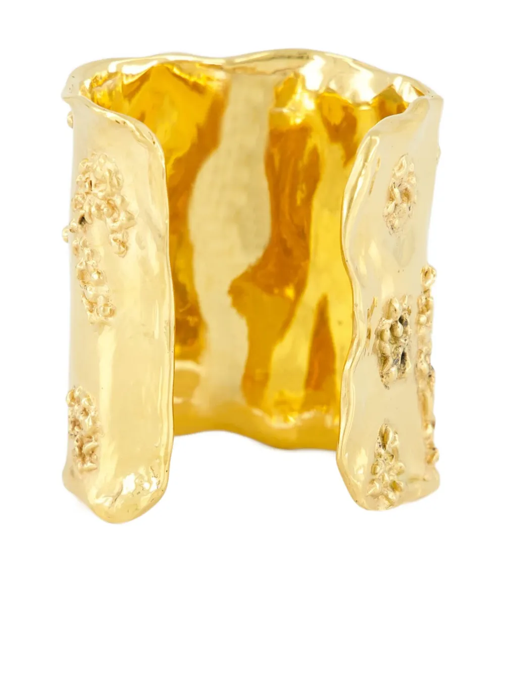 PAULA organic-textured cuff - Goud