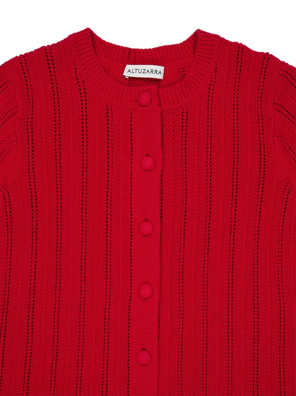 Altuzarra Mariette opengebreid vest met knopen Rood