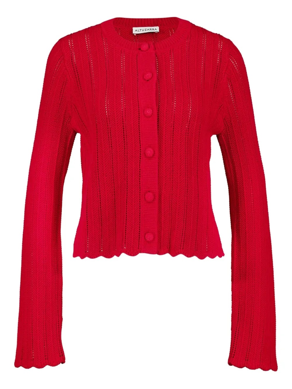 Altuzarra Mariette opengebreid vest met knopen Rood
