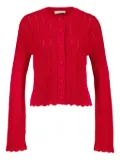 Altuzarra Mariette buttoned open-knit cardigan - Red