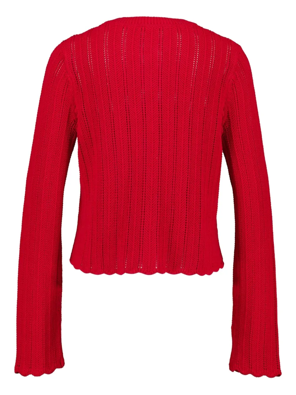 Altuzarra Mariette opengebreid vest met knopen Rood