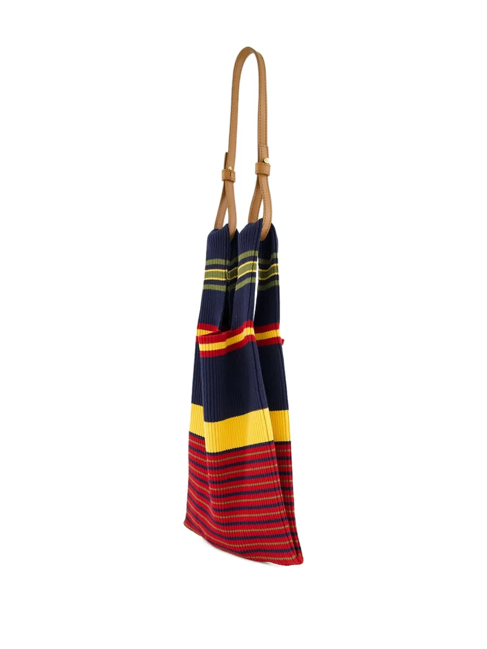  Paula Striped Knitted Tote Bag - Red 