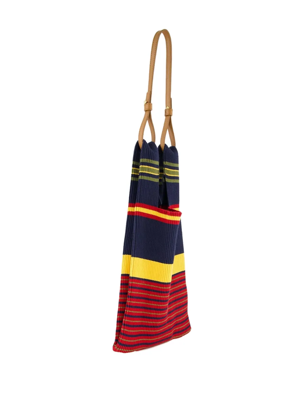  Paula Striped Knitted Tote Bag - Red 