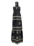 Johanna Ortiz Orilla Del Mar halter-neck tiered maxi dress - Black