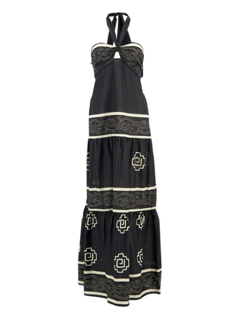 Johanna Ortiz Orilla Del Mar halter-neck tiered maxi dress