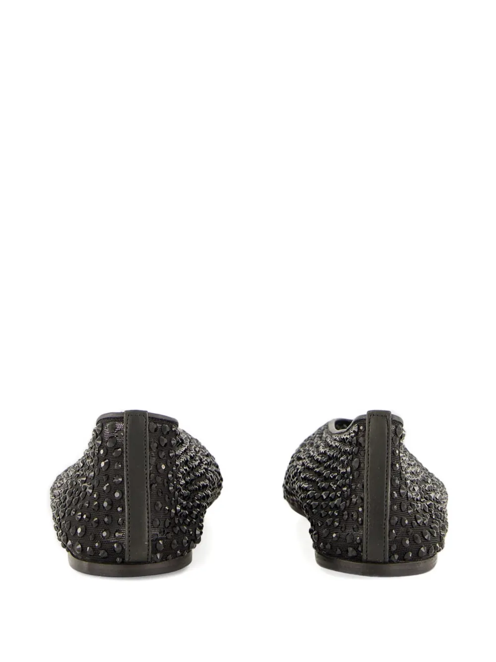 Le Monde Beryl Luna Crystal-embellished Ballet Flats In Black