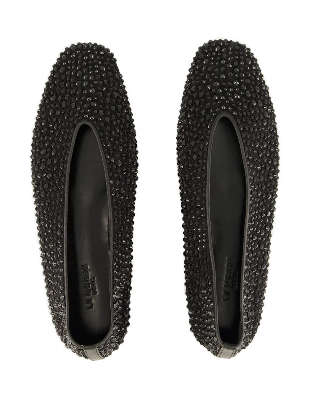 Le Monde Beryl Luna crystal-embellished ballet flats Zwart