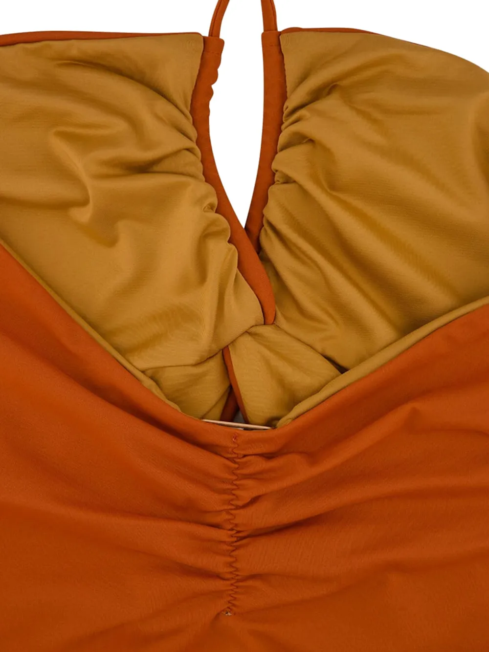 Johanna Ortiz halterneck keyhole swimsuit Oranje