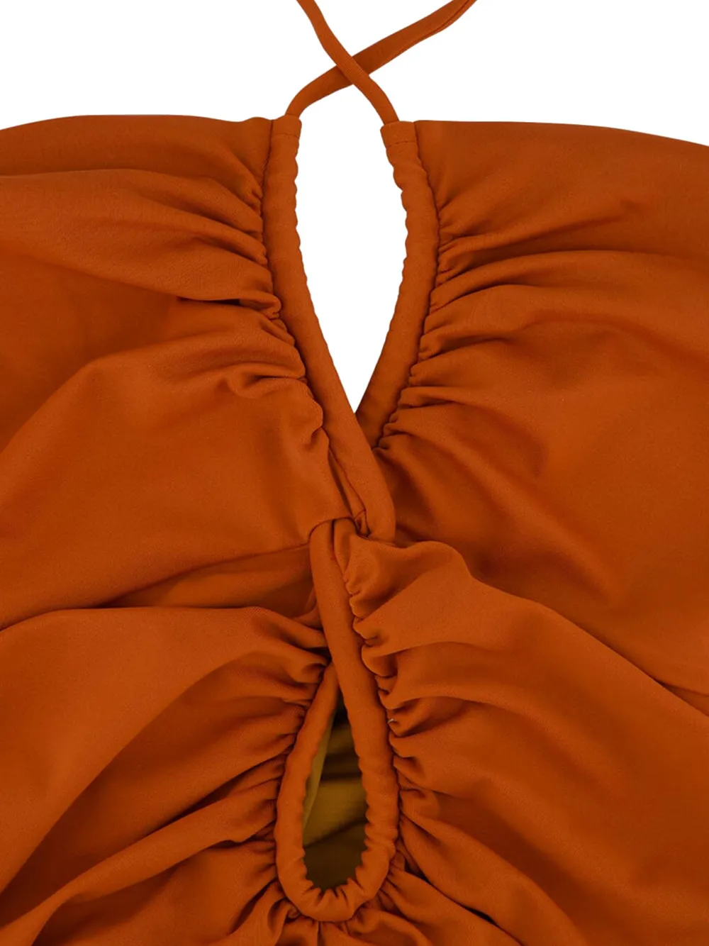 Johanna Ortiz halterneck keyhole swimsuit Oranje