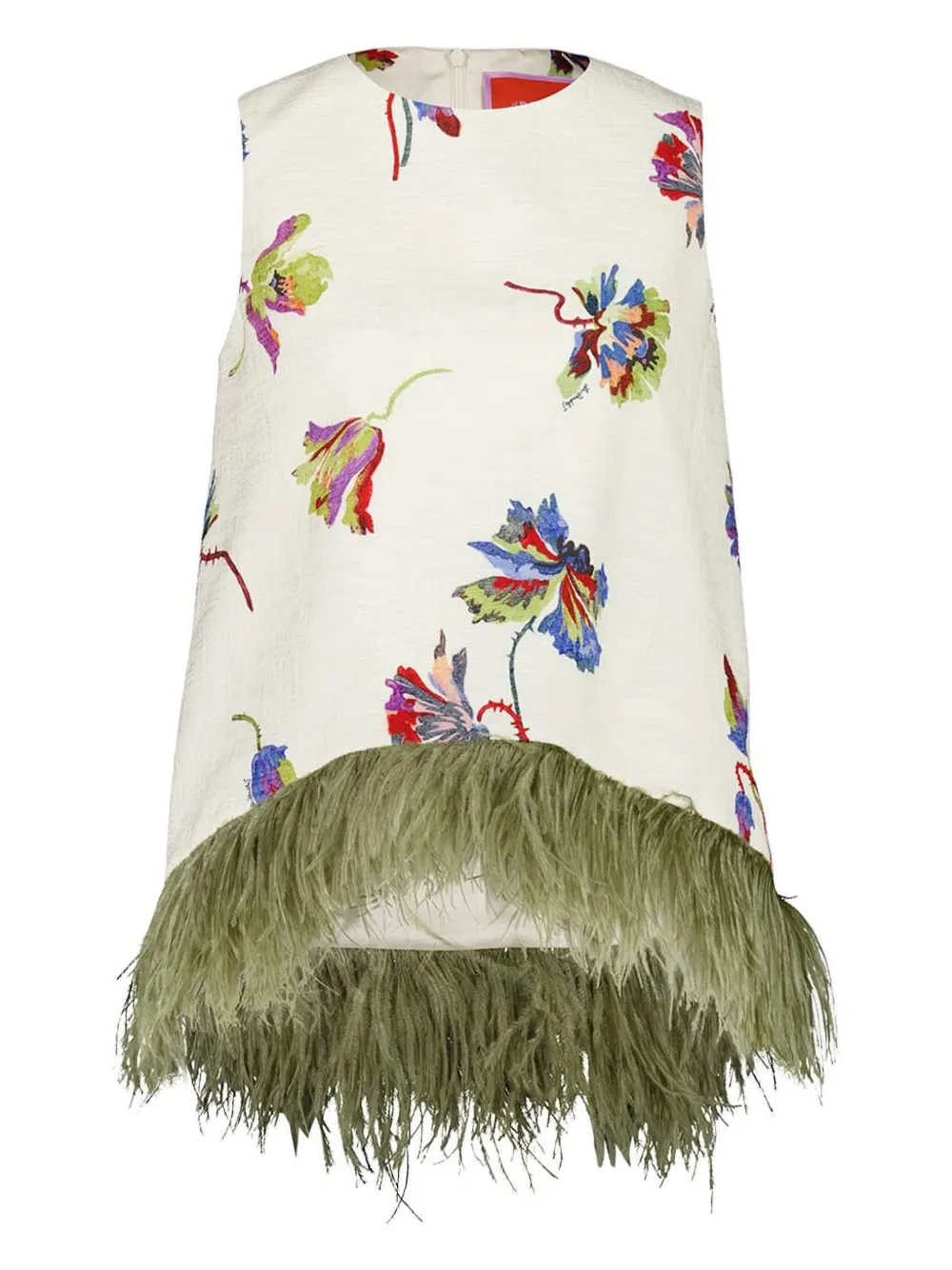 La DoubleJ Top met bloemenprint Wit