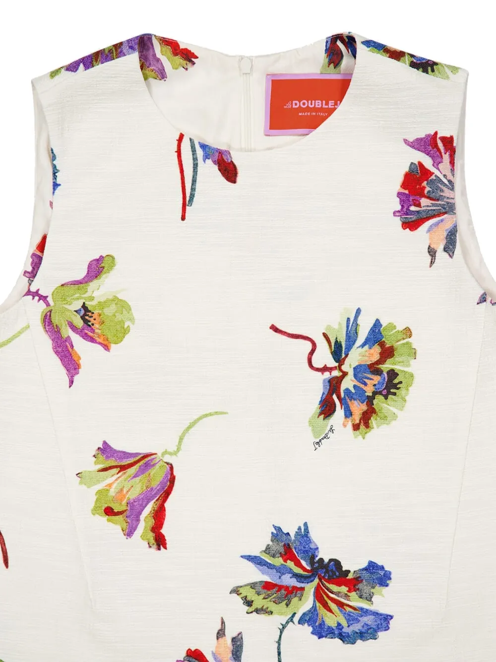 La DoubleJ Top met bloemenprint Wit