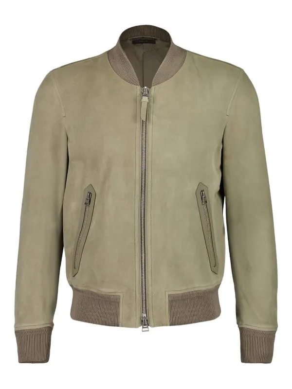 TOM FORD Suede Bomber Jacket | Green | FARFETCH