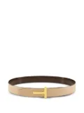TOM FORD reversible T-buckle leather belt - Neutrals