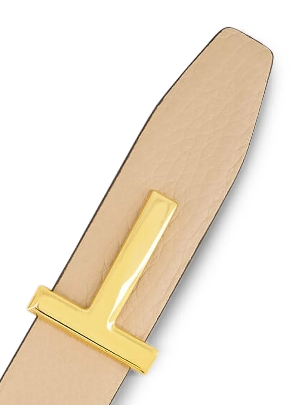 TOM FORD reversible T-buckle leather belt Beige