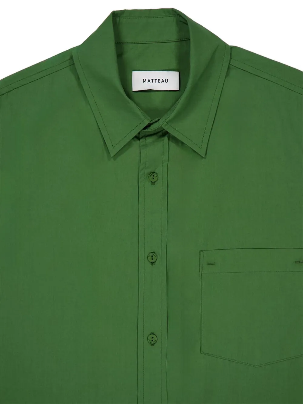 Matteau Relaxed Organic Cotton Shirt In Green