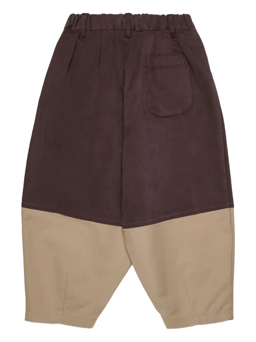 Myar Pleated Panel Trousers In Brown