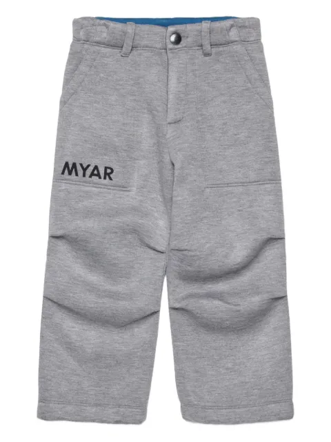 Myar logo-patch pocket trousers