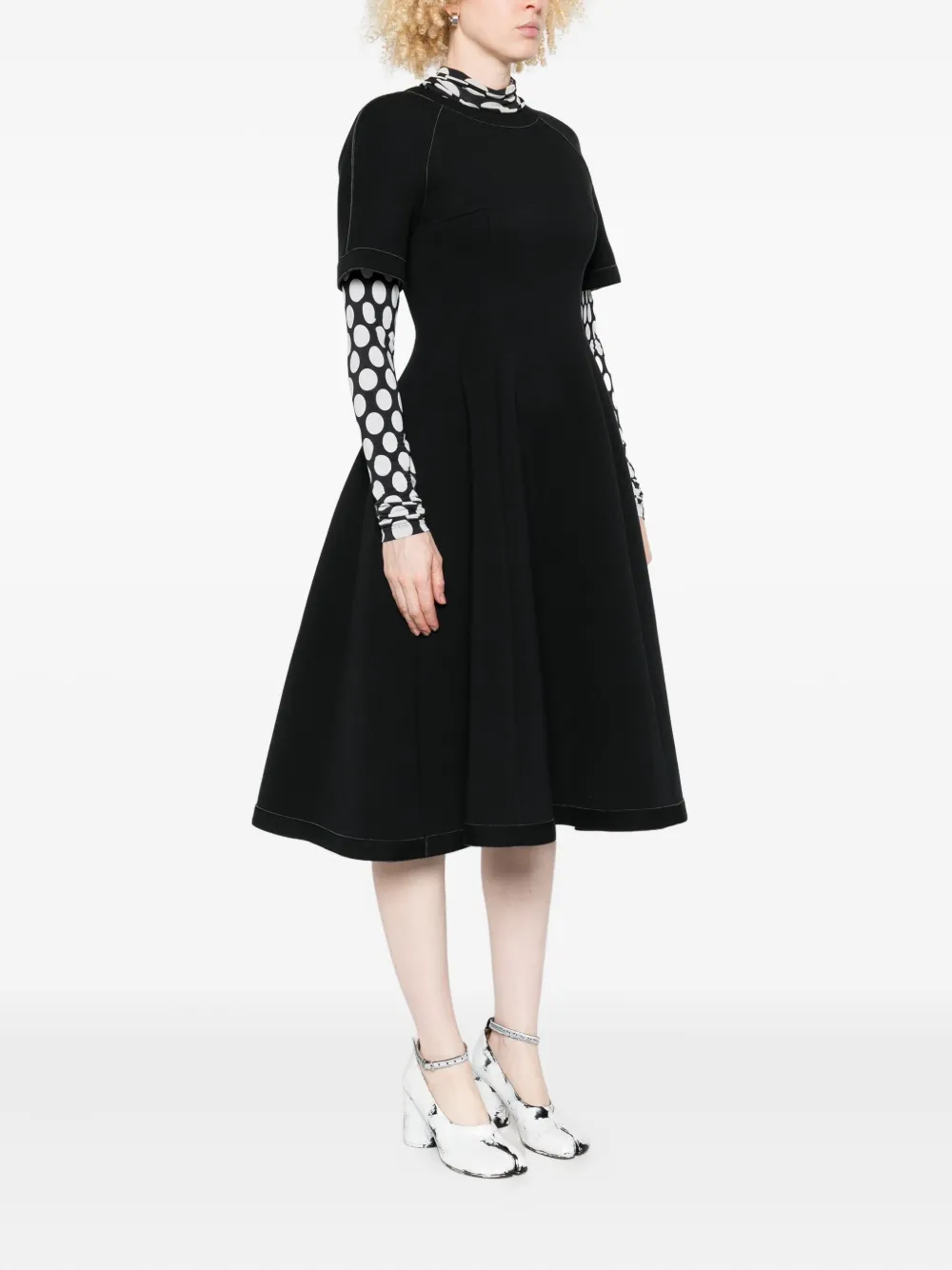 Marni Flared jurk Zwart