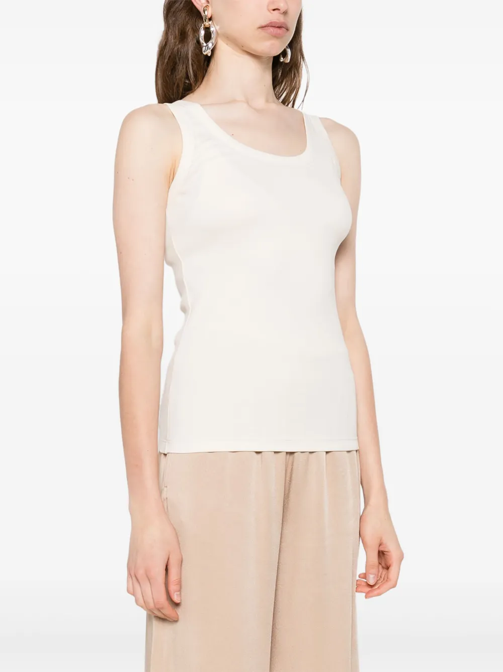 Fabiana Filippi Top met diepe ronde hals Wit