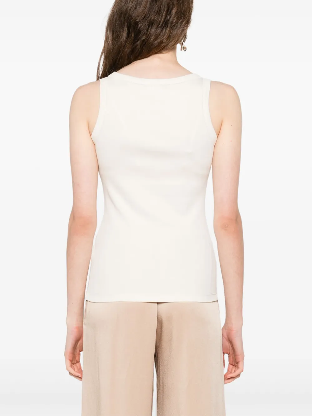 Fabiana Filippi Top met diepe ronde hals Wit