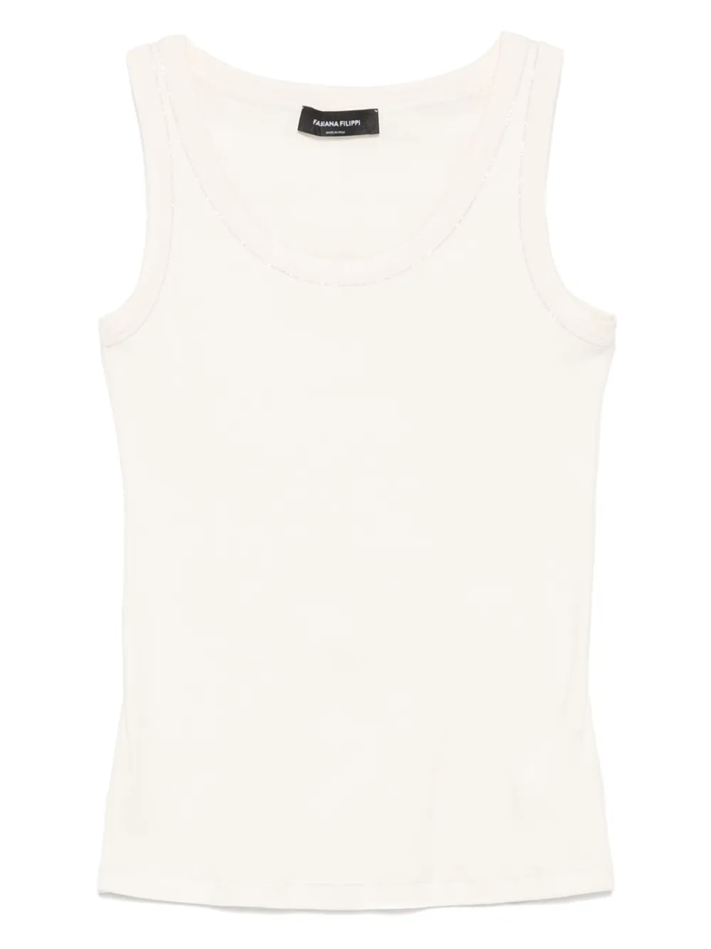 Fabiana Filippi Top met diepe ronde hals Wit