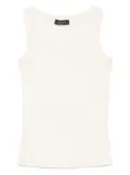 Fabiana Filippi ribbed scoop-neck top - White