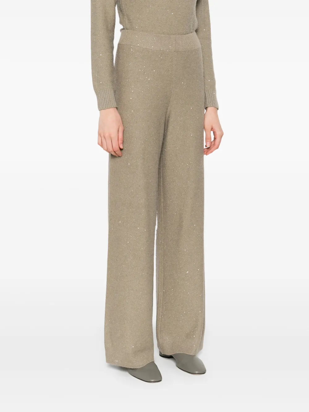 Fabiana Filippi Broek van wol-zijdeblend Beige