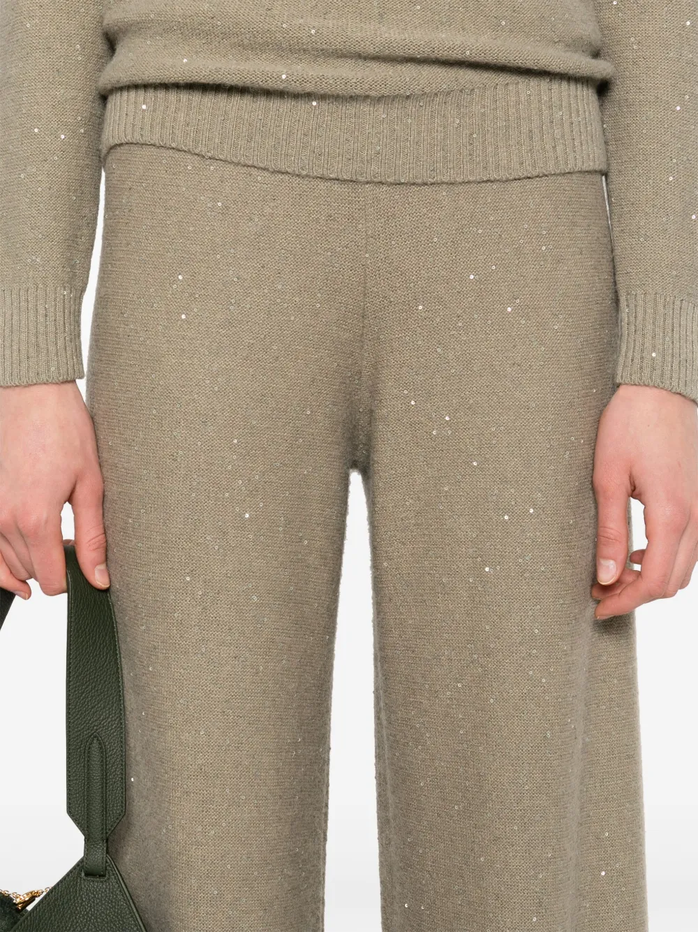 Fabiana Filippi Broek van wol-zijdeblend Beige