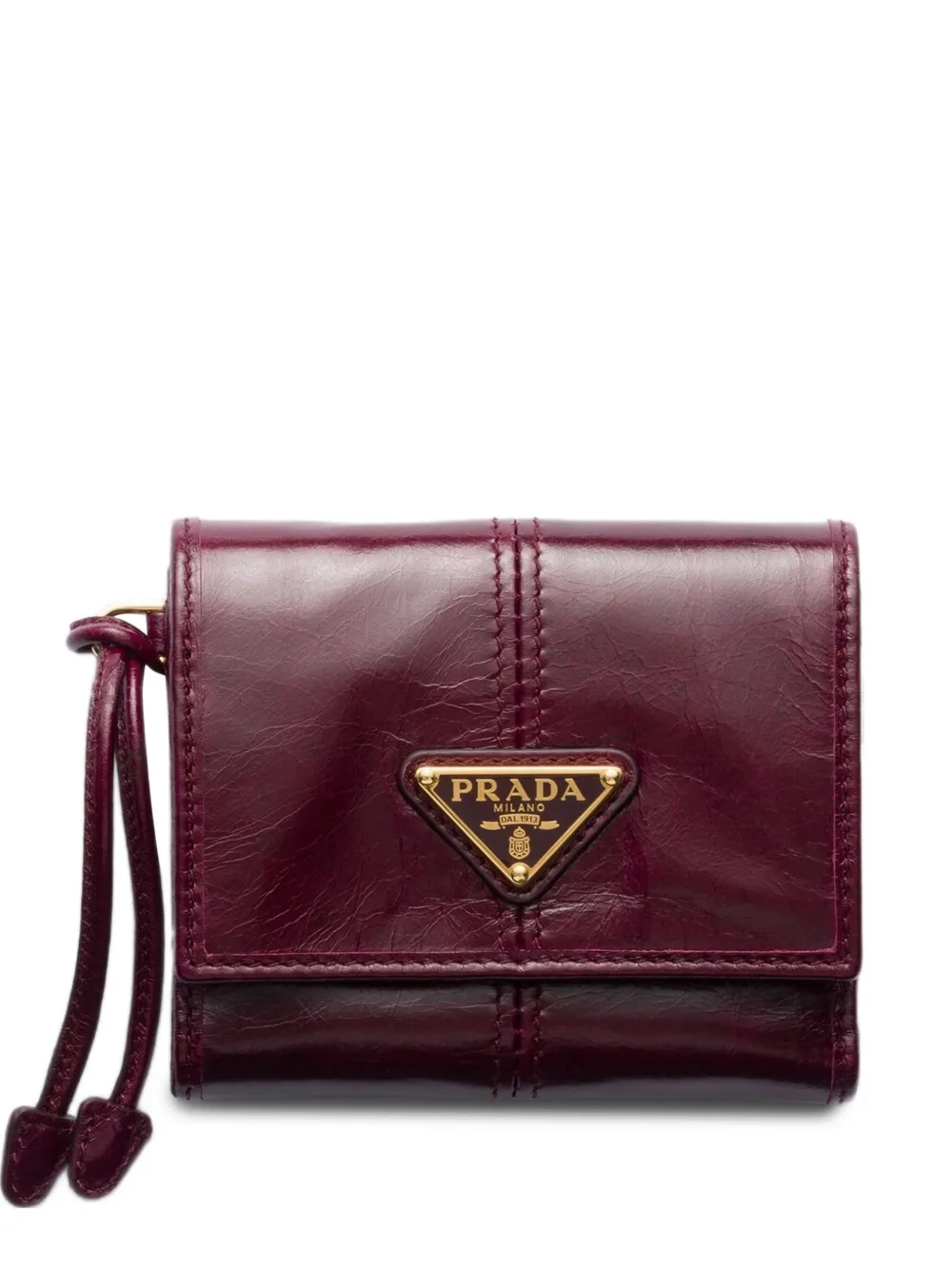 Prada Leren portemonnee Rood
