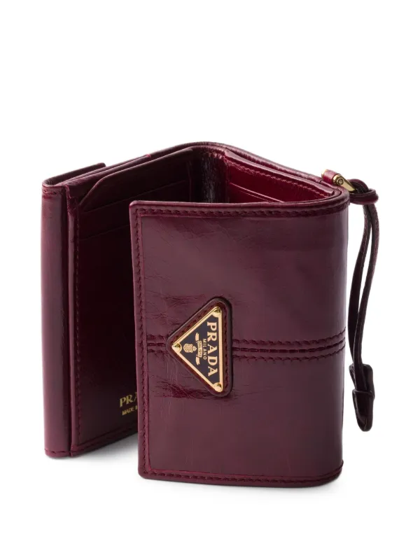 PRADA レッド レザー 財布 Prada レザー 財布 S | レッド | FARFETCH JP