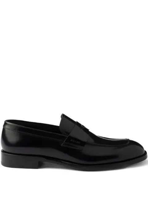 Prada leather penny loafers