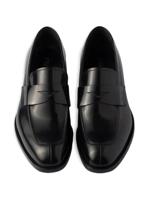 ペニーローファー ブラック レザー Prada レザー ペニーローファー | ブラック | FARFETCH JP