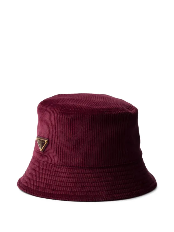 Prada コーデュロイ バケットハット | レッド | FARFETCH JP Prada コーデュロイ バケットハット | レッド | FARFETCH JP