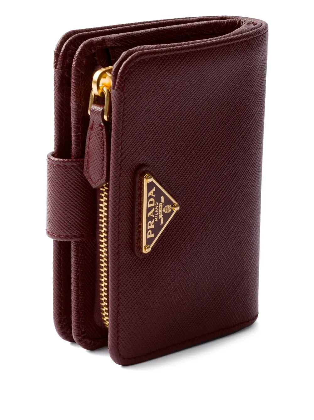 Prada Saffiano leren portemonnee Rood