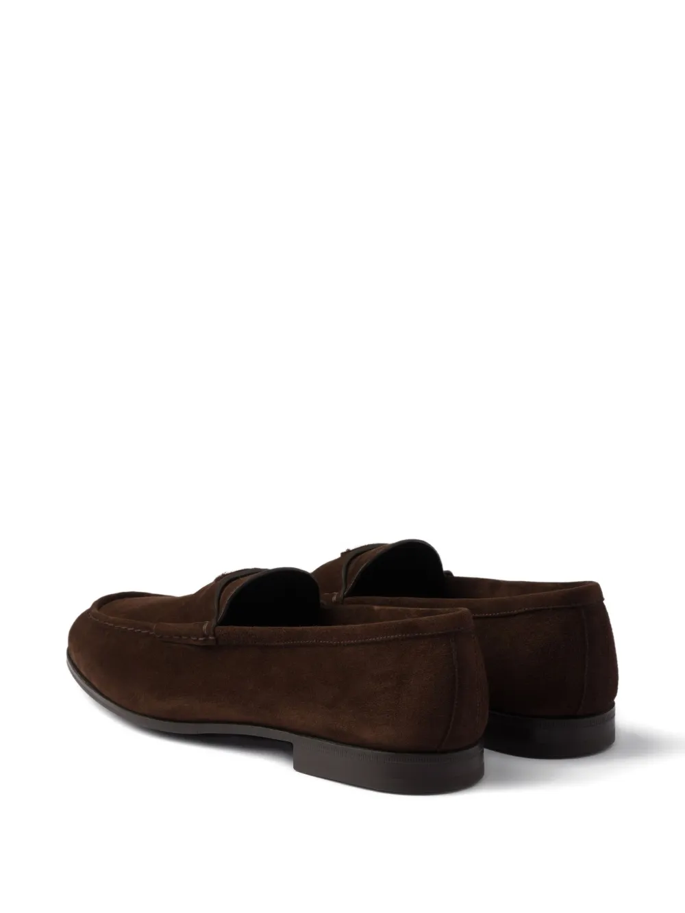 Prada slip-on suede loafers Brown