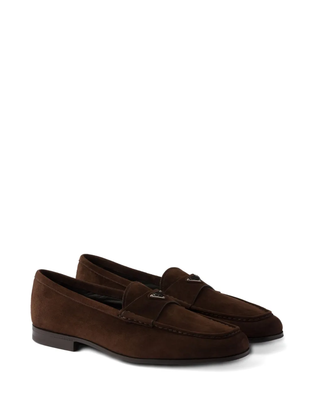 Prada slip-on suede loafers Brown
