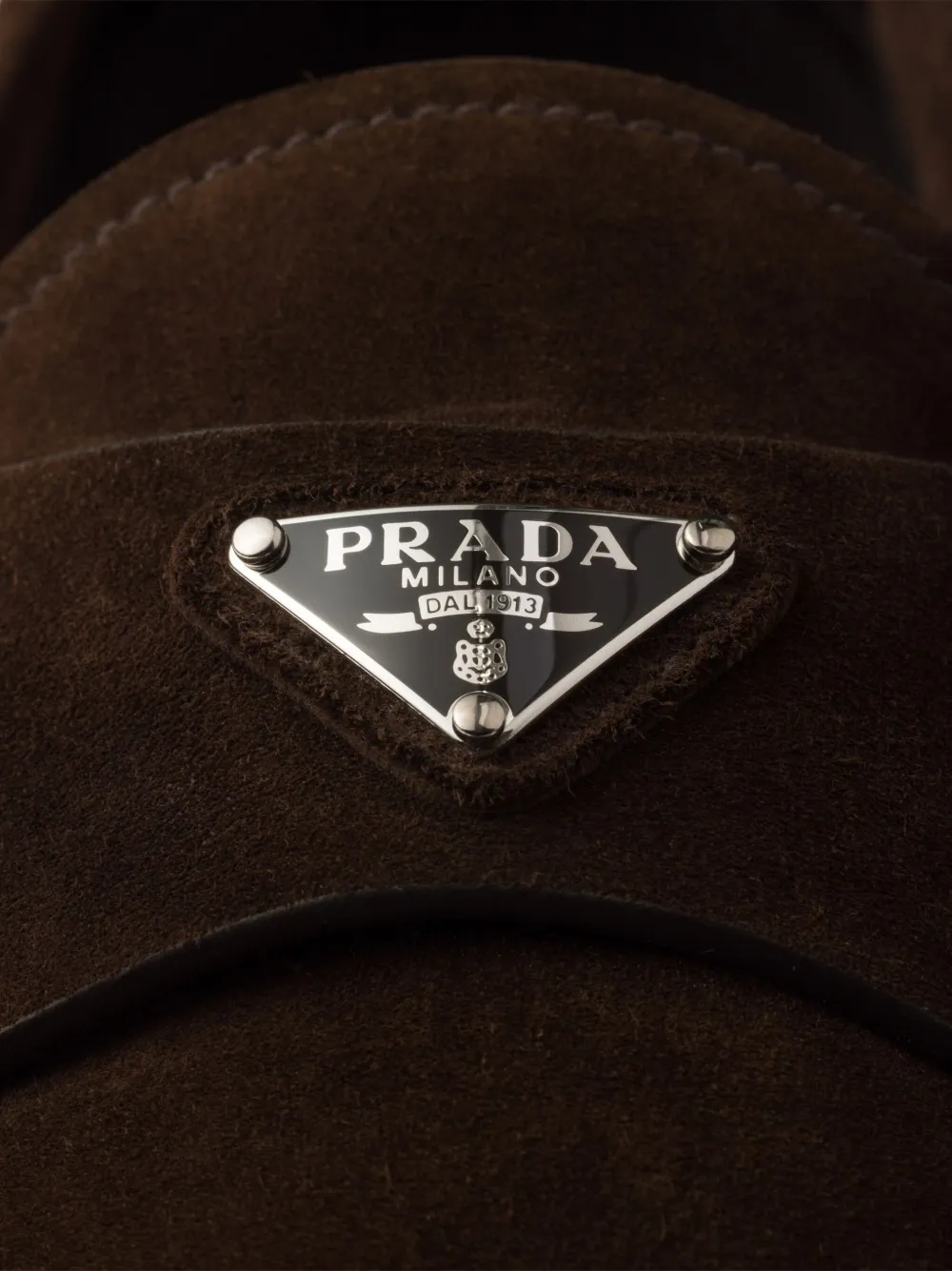 Prada slip-on suede loafers Brown
