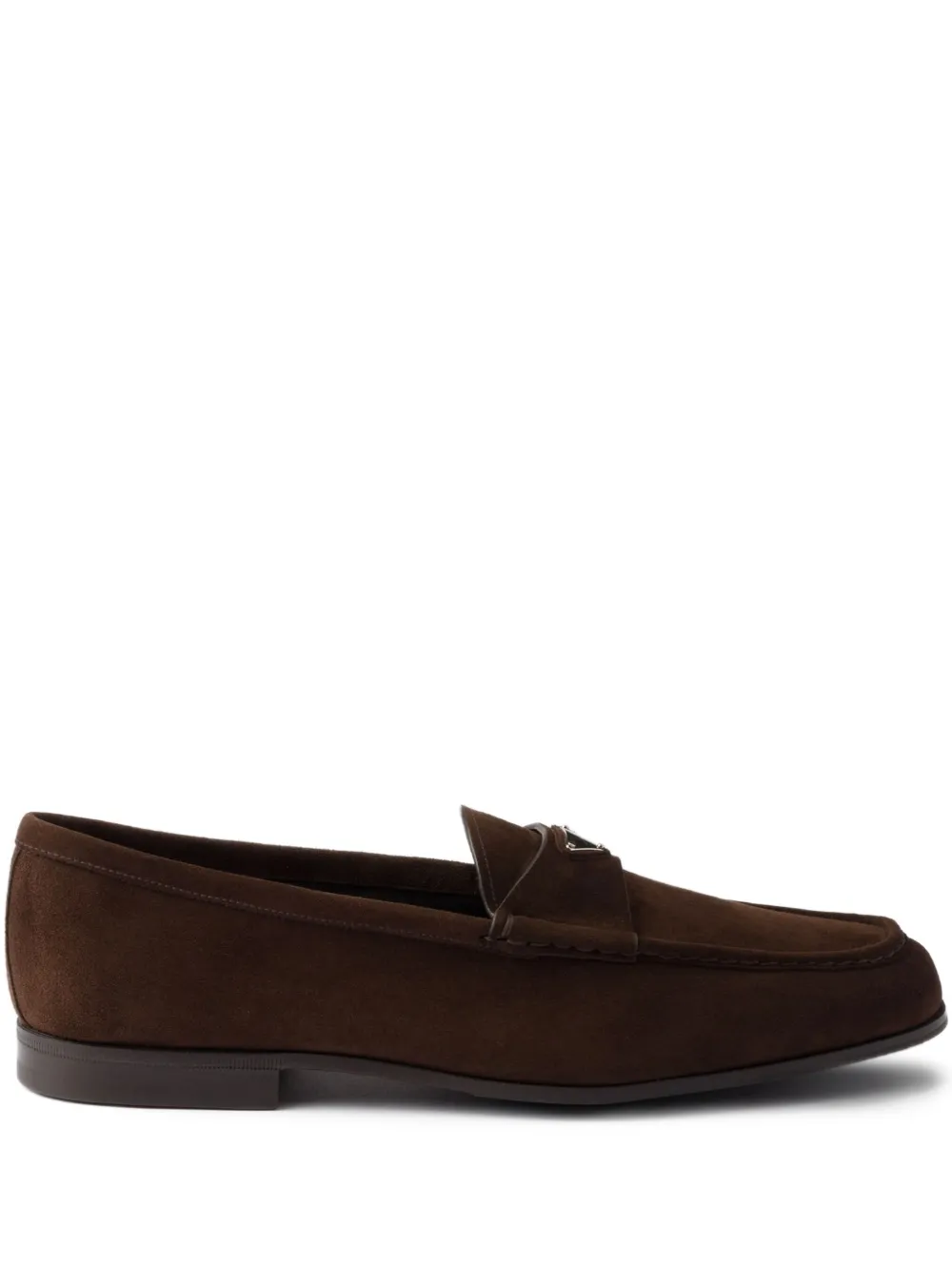 Prada slip-on suede loafers Brown
